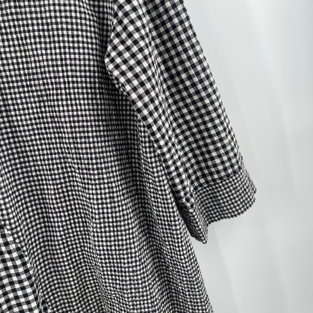 HABITAT Tunic Top Small Lagenlook Art To Wear Artsy Gingham Mixed Checks Funky - Picture 10 of 12
